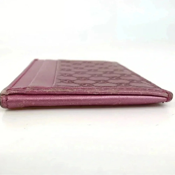 Authentic GUCCI 282089・534041 Micro Guccisima Card Case leather Pink - Picture 4 of 12